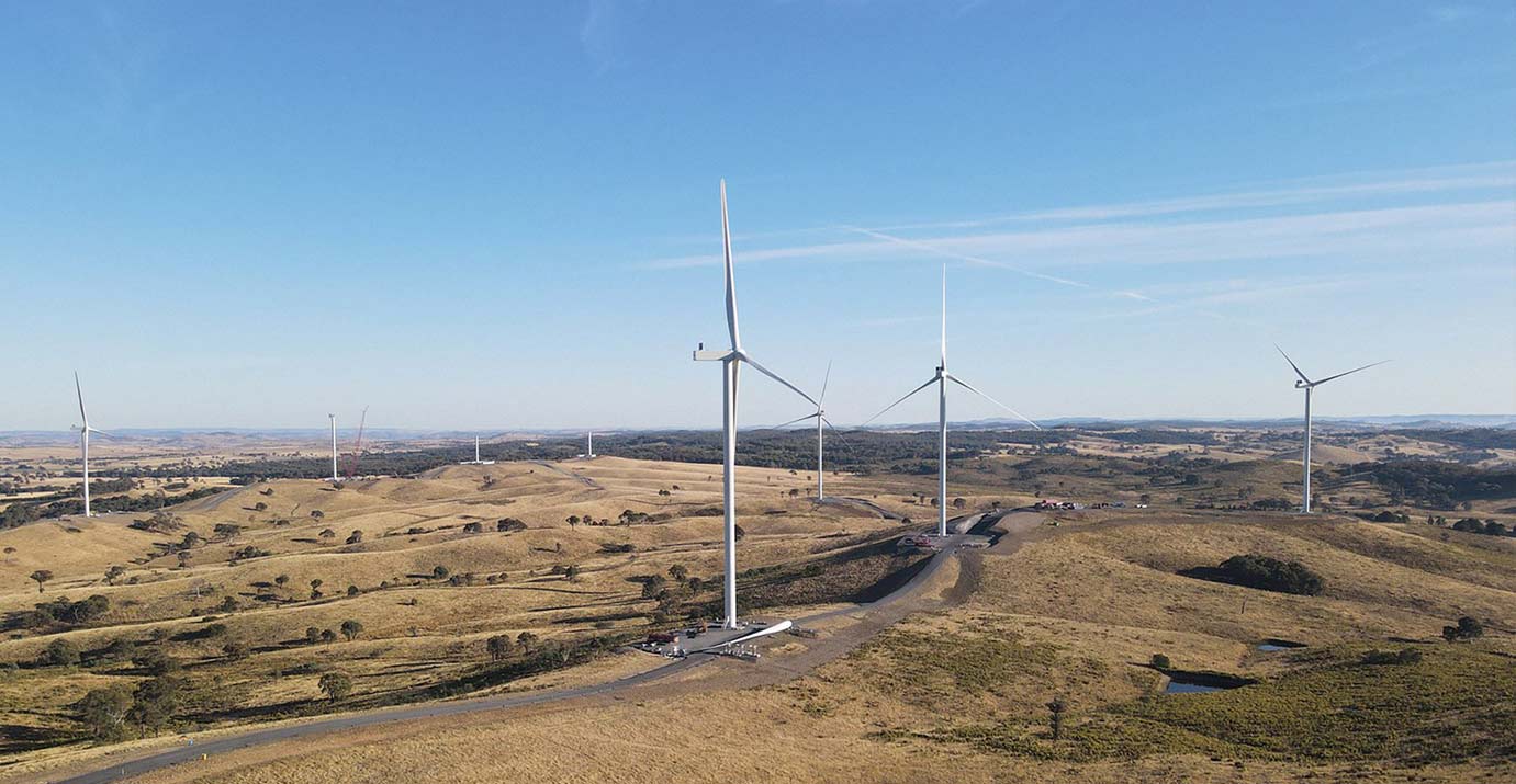 Picture of a windfarm in Australia 